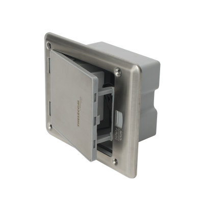 THORSMAN - Caja de Piso con Contacto Eléctrico (Duplex), Resistente al Agua, IP66 (Con Tapa Cerrada) (11000-53201)