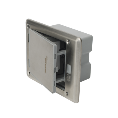 THORSMAN - Caja de Piso con Contacto Eléctrico (Duplex), Resistente al Agua, IP66 (Con Tapa Cerrada) (11000-53201)