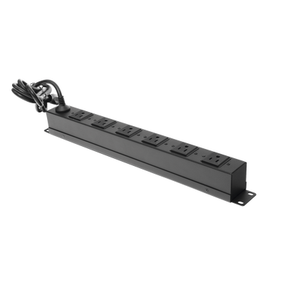 THORSMAN - Tomacorriente multiple horizontal para rack de 19in, 6 contactos (THE0040092001001)