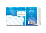 EUROFORMAS - TARJETA EUROFORMAS BIBLIOGRAFICA RAYADA 3X5 C/100