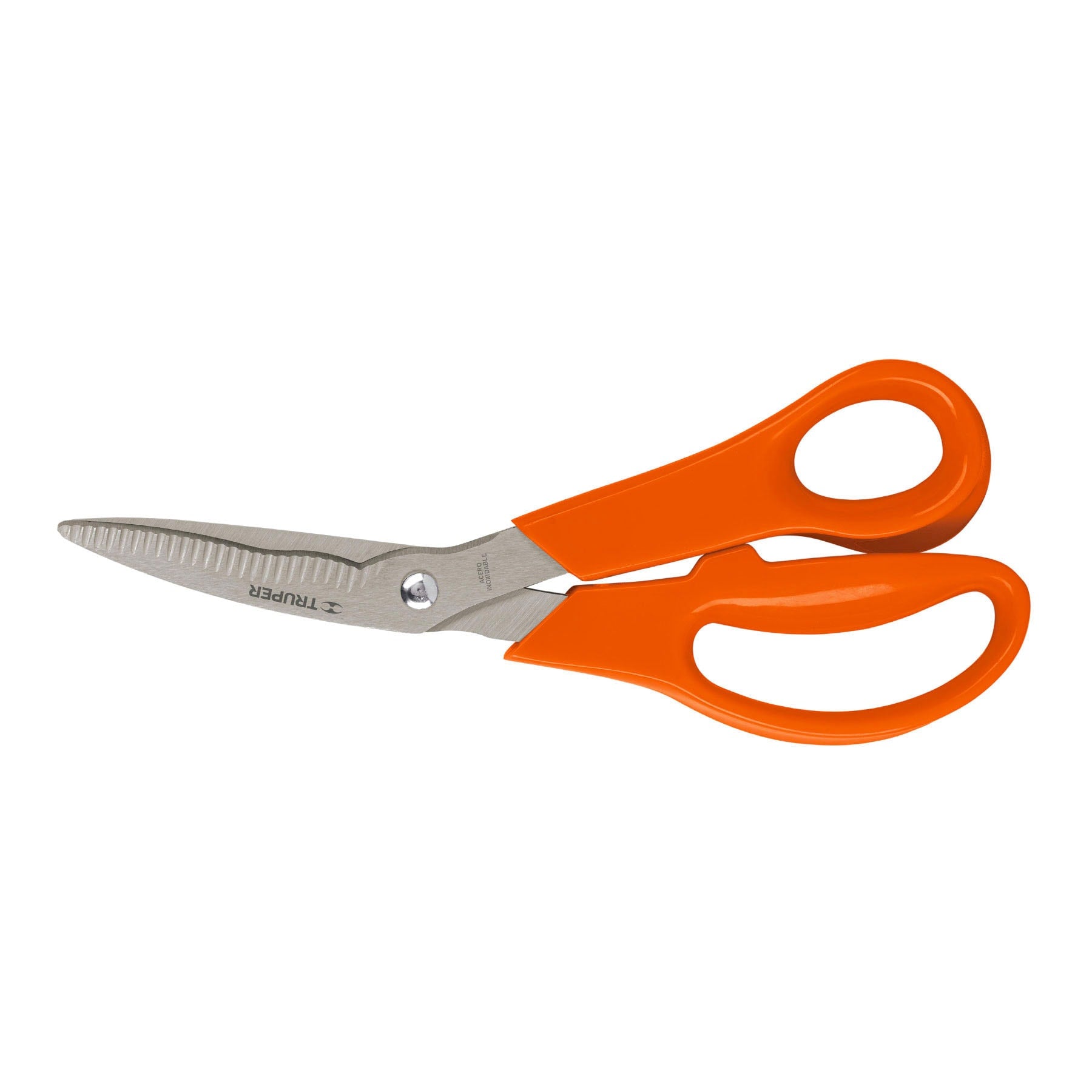 Tijera 8' multiusos de acero inox, cuchillas dentadas,TRUPER