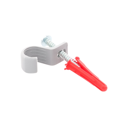 THORSMAN - Kit de 8 grapas, 8 taquetes y 8 tornillos para sujetar conductores redondos o tubo en muro (para tubo de 1/2) (2104-07240)