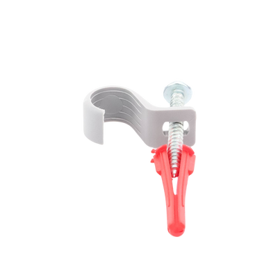 THORSMAN - Kit de 8 grapas, 8 taquetes y 8 tornillos para sujetar conductores redondos o tubo en muro (para tubo de 1/2) (2104-07240)