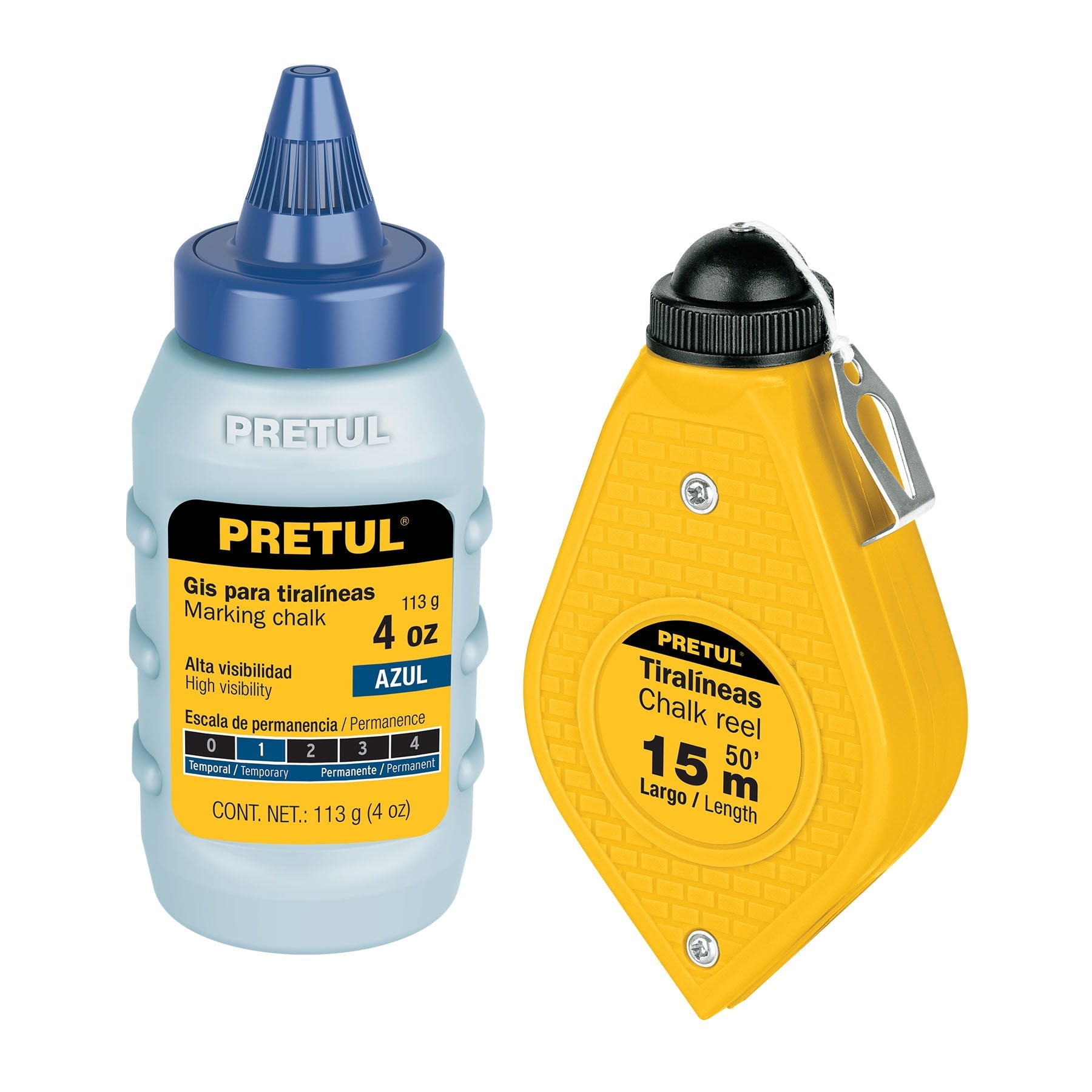 Tiralineas plastico con gis 15 m (50 ft), Pretul