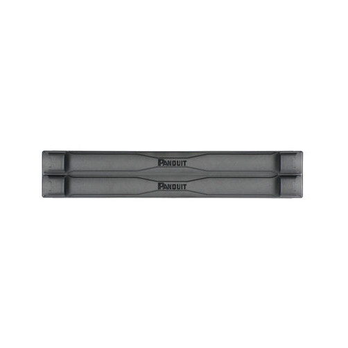 PANDUIT - Tapa Ciega Estándar de 19in, Compatible con Racks con Rieles de Orificio Roscado, Instalación sin Herramienta, Plano, 2 UR, Color Negro