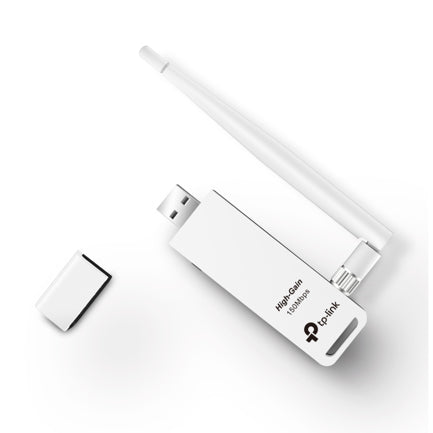TP-LINK - Adaptador Wi-Fi USB TP-Link TL-WN722N N150 150Mbps 2.4GHz Antena Desmontable 4dBi