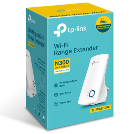TP-LINK - Extensor de Rango TP-Link TL-WA850RE Wi-Fi N 300Mbps 2.4GHz 1 Puerto Ethernet WPS Instalación en Pared