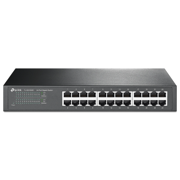 TP-LINK - Switch TP-Link 24-Port Gigabit Switch 24× Gigabit RJ45 Ports 1U 13-inch Rack-mountable Steel Case Plug and Play