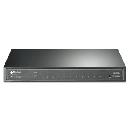 TP-LINK - Switch Omada by TP-Link 8-Port Gigabit Smart PoE Switch with 2 SFP Slots 8× Gigabit PoE Ports 2× Gigabit SFP Slots