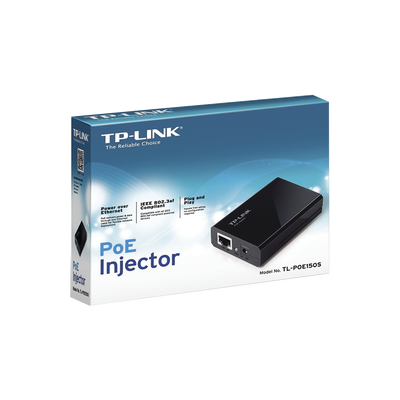 TP-LINK - Inyector PoE (15W) / Gigabit 802.3 af / 2 puerto 10/100/1000 Mbps / Plug and Play
