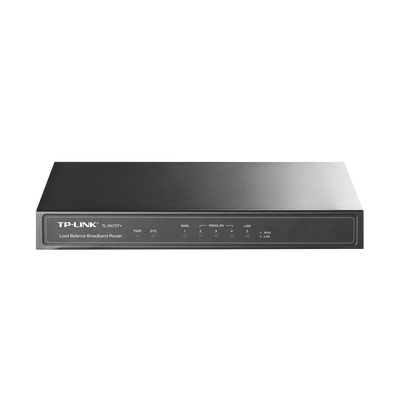 TP-LINK - Router Balanceador de Carga Multi-Wan, 1 puerto LAN 10/100 Mbps, 1 puerto WAN 10/100 Mbps, 3 puertos Auto configurables LAN/WAN, Sesiones Concurrentes 10,000 para Pequeña Oficina