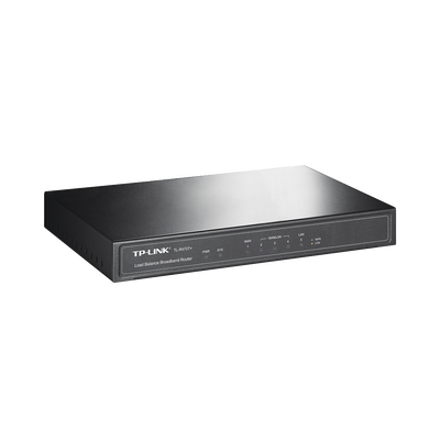 TP-LINK - Router Balanceador de Carga Multi-Wan, 1 puerto LAN 10/100 Mbps, 1 puerto WAN 10/100 Mbps, 3 puertos Auto configurables LAN/WAN, Sesiones Concurrentes 10,000 para Pequeña Oficina