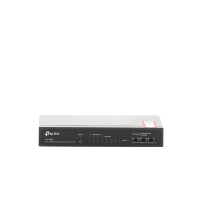 TP-LINK - Switch PoE+ No Administrable / De Escritorio 8 puertos 10/100 Mbps / 4 puertos PoE af/at Inteligente / Presupuesto 66 W / Hasta 250 metros