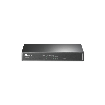 TP-LINK - Switch PoE+ No Administrable / De Escritorio 8 puertos 10/100 Mbps / 4 puertos PoE af/at Inteligente / Presupuesto 66 W / Hasta 250 metros