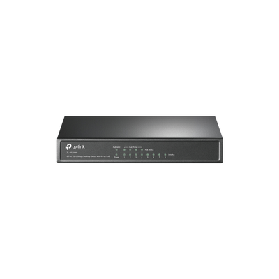TP-LINK - Switch PoE+ No Administrable / De Escritorio 8 puertos 10/100 Mbps / 4 puertos PoE af/at Inteligente / Presupuesto 66 W / Hasta 250 metros