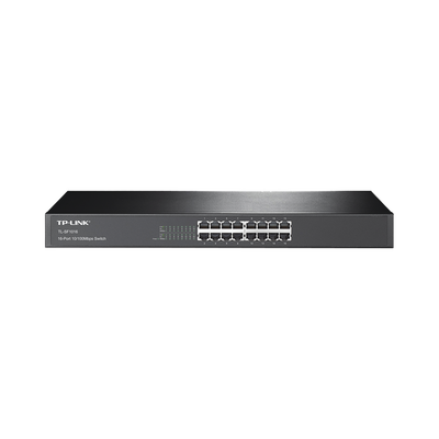 TP-LINK - Switch no administrable de 16 puertos 10/100 Mbps para montaje en rack