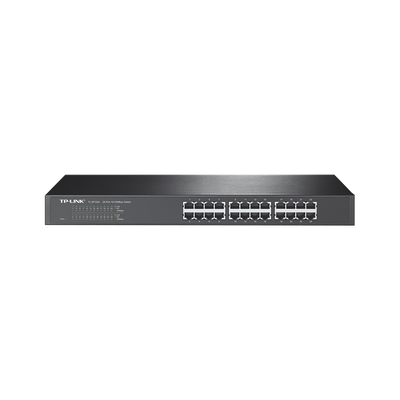 TP-LINK - Switch no administrable de 24 puertos 10/100 Mbps para montaje en rack
