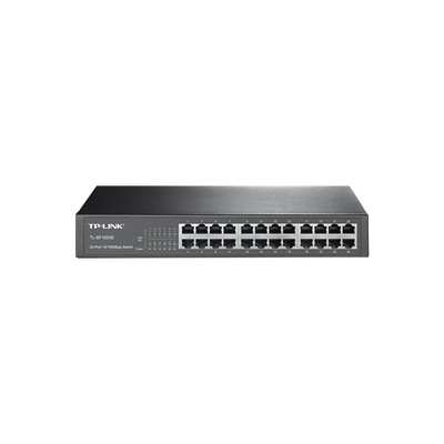 TP-LINK - Switch no administrable de 24 puertos 10/100 Mbps para escritorio/rack