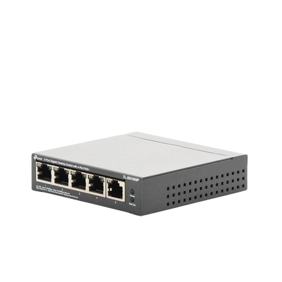 TP-LINK - Switch Escritorio No Administrable de 5 puertos 10/100/1000 Mbps / Con 4 puertos PoE 802.3af/at de hasta 65 W / PoE Extendido hasta 250 metros