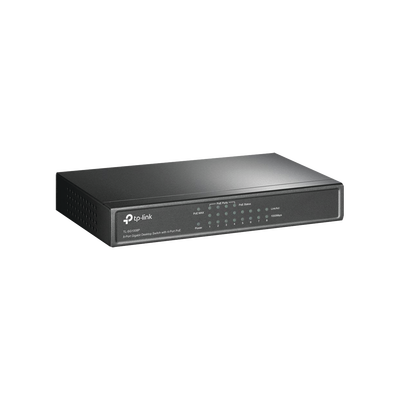 TP-LINK - Switch Gigabit PoE+ no administrable de 8 puertos 10/100/1000 Mbps, solo 4 puertos PoE, para escritorio
