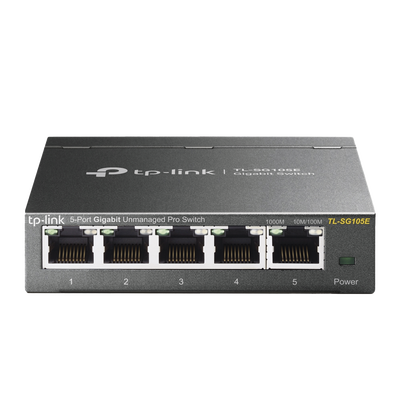TP-LINK - Switch Escritorio Easy Smart de 5 puertos 10/100/1000 Mbps / IGMP para Vigilancia / Calidad en el Servicio (QoS) / Gestión GUI
