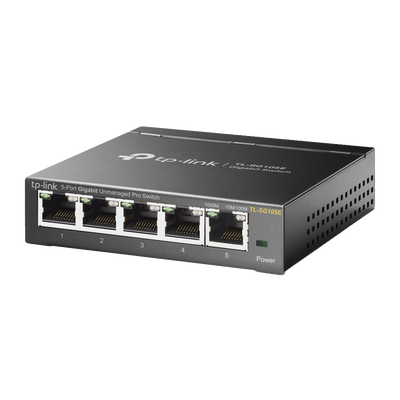 TP-LINK - Switch Escritorio Easy Smart de 5 puertos 10/100/1000 Mbps / IGMP para Vigilancia / Calidad en el Servicio (QoS) / Gestión GUI