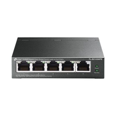 TP-LINK - Switch Administrable / Escritorio Easy Smart / 5 puertos 10/100/1000 Mbps / IGMP para Vigilancia / Calidad en el Servicio (QoS) / Gestión GUI / Recuperación automática PoE
