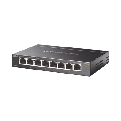 TP-LINK - Switch Escritorio Easy Smart de 8 puertos 10/100/1000 Mbps / IGMP para Vigilancia / Calidad en el Servicio (QoS) / Gestión GUI