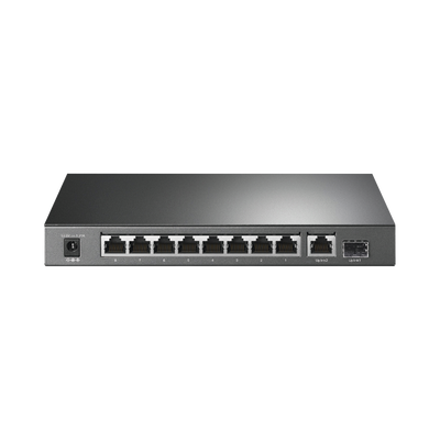 TP-LINK - Switch de escritorio PoE+, no Administrable 8 puertos 10/100/1000 Mbps + 1 puertos 10/100/1000 Mbps (Uplink) + 1 puerto SFP, 63W