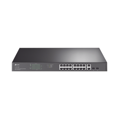 TP-LINK - Switch no administrable de 16 puertos 10/100/1000Mbps y PoE af/at, 2 puertos SFP hasta 250W.