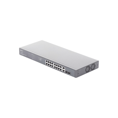 TP-LINK - Switch no administrable de 16 puertos 10/100/1000Mbps y PoE af/at, 2 puertos SFP hasta 250W.