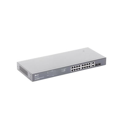 TP-LINK - Switch no administrable de 16 puertos 10/100/1000Mbps y PoE af/at, 2 puertos SFP hasta 250W.