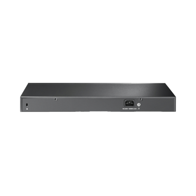 TP-LINK - Switch PoE Administrable 24 puertos 10/100/1000 Mbps / 2 puertos SFP / 24 puertos PoE af/at / Presupuesto PoE 250W /