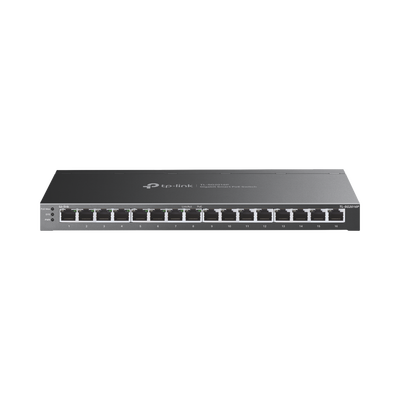 TP-LINK - Switch Omada SDN Administrable 16 puertos 10/100/1000 Mbps / 8 Puertos PoE Inteligente af/at / Administración centralizada OMADA SDN / Presupuesto PoE 120W