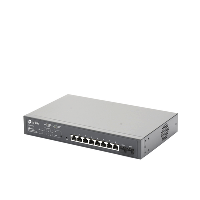 TP-LINK - Switch PoE JetStream SDN Administrable 8 puertos 10/100/1000 Mbps + 2 puertos SFP, 8 puertos PoE, 150W, administración centralizada OMADA SDN