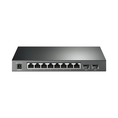 TP-LINK - Switch PoE JetStream SDN Administrable 8 puertos 10/100/1000 Mbps + 2 puertos SFP, 8 puertos PoE, 61W, administración centralizada OMADA SDN