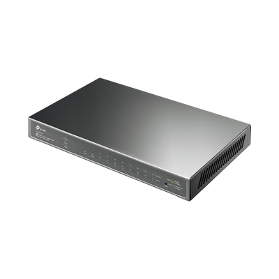 TP-LINK - Switch PoE JetStream SDN Administrable 8 puertos 10/100/1000 Mbps + 2 puertos SFP, 8 puertos PoE, 61W, administración centralizada OMADA SDN