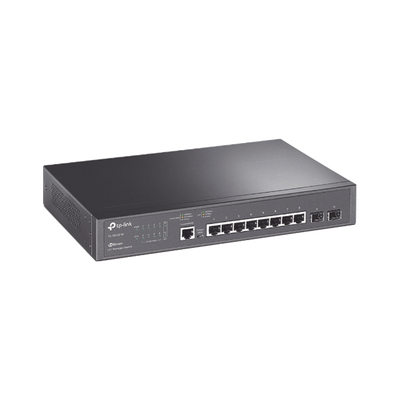 TP-LINK - Switch JetStream SDN Administrable 8 puertos 10/100/1000 Mbps + 2 puertos SFP, administración centralizada OMADA SDN