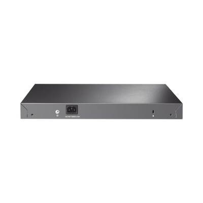 TP-LINK - Switch L2+ Omada PoE+ / 24 Puertos PoE+ 10/100/1000 Mbps / 4 Puertos SFP 1G / 2 Puertos Consola (RJ45 y microUSB) / Administración Centralizada Omada o Stand-Alone / Multicast IGMP / Calidad de Servicio / Presupuesto PoE 384W / Montaje en Rack