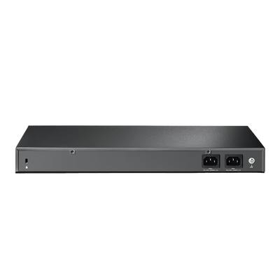 TP-LINK - Switch de Fibra Óptica L2+ Omada / 24 puertos SFP 1GE / 4 Puertos Combinados SFP+/RJ45 Gigabit / 2 Puertos Consola RJ45|micro-SUB / Administración Centralizada Omada o Stand-Alone / Compatile con IPv6 /  Multicast IGMP