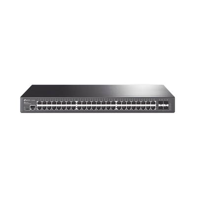 TP-LINK - Switch Omada SDN Administrable / 48 puertos Gigabit y 4 puertos SFP / Funciones sFlow, QinQ y QoS / Administración centralizada OMADA