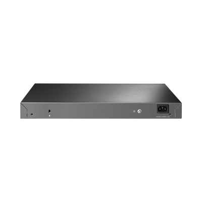 TP-LINK - Switch L2+ Omada PoE+ / 48 Puertos PoE+ 10/100/1000 Mbps / 4 Puertos SFP 1G / 2 Puertos Consola (RJ45 y microUSB) / Administración Centralizada Omada o Stand-Alone / Multicast IGMP / Calidad de Servicio / Presupuesto PoE 384W / Montaje en Rack