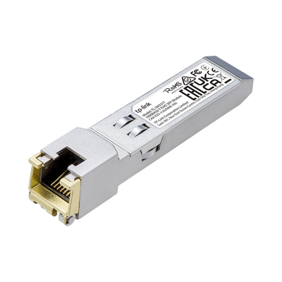 TP-LINK - Transceptor mini-GBIC SFP RJ45 / Admite 1000BASE-T / Hasta 100 metros / Conector RJ45 (1G)