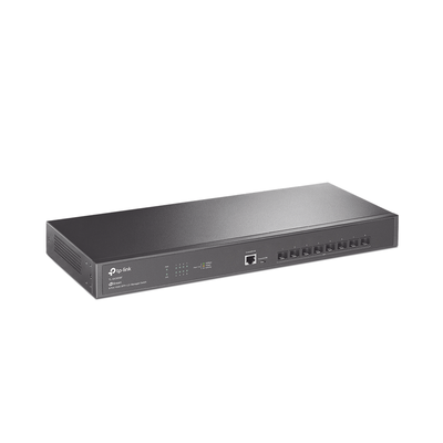 TP-LINK - Switch Fibra Óptica L2+ Omada / 8 Puertos SFP+ 10G /  2 Puertos Consola (RJ45 y micro-USB) / Administración Centralizada Omada o Stand-Alone / Multicast IGMP / Calidad de Servicio / Montaje en Rack / Silencioso (sin ventiladores)