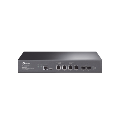TP-LINK - Switch L2+ PoE++ Omada 6 Puertos 10G / 4 Puertos 802.3 af/at/bt  Multi-Gigabit  1G, 2.5G, 5G, 10G / 2 Puertos SFP+ 10G / Multicast IGMP / Adminstración Centralizada Omada o Stand-Alone / Presupuesto PoE 200W / Montaje Rack-Escritorio