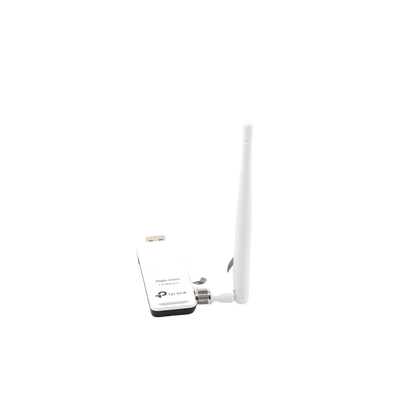 TP-LINK - Adaptador USB inalámbrico de alta ganancia N 150 Mbps 2.4 GHz con 1 antena desmontable de 4dBi