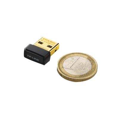 TP-LINK - Adaptador USB  Nano inalámbrico N 150 Mbps 2.4 GHz con 1 antena interna