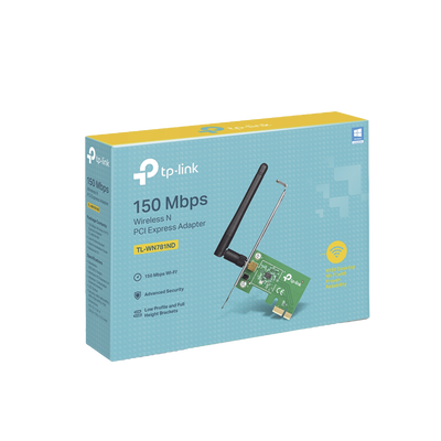 TP-LINK - Adaptador Inalámbrico PCI Express / Velocidad inalámbrica de hasta 150 Mbps / Cifrado WPA/WPA2 / Compatible con windows y Linux