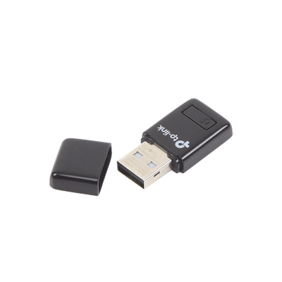 TP-LINK - Mini Adaptador USB inalámbrico N 300 Mbps 2.4 GHz con 1 antena interna
