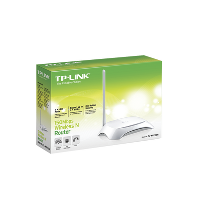 TP-LINK - Router Inalámbrico WISP, 2.4 GHz, 150 Mbps, antena externa omnidireccional 5 dBi, 2 Puertos LAN 10/100 Mbps, 1 Puerto WAN 10/100 Mbps, control de ancho de banda